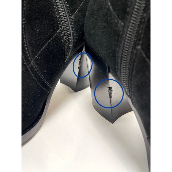 Jeffrey Campbell Jessine Black Suede Pointy Toe Bootie Size 9 - Picture 4 of 16